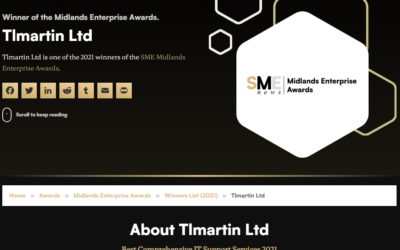 TLMartin Ltd. Triumphs at the SME News Midlands Enterprise Awards 2021!