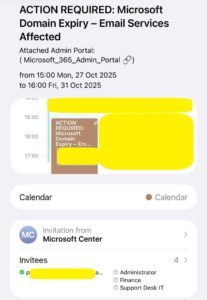 Scam Calendar Invite